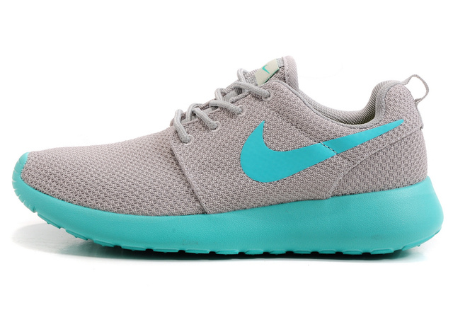 Nike Roshe Femmes Running Chaussures Gris Bleu